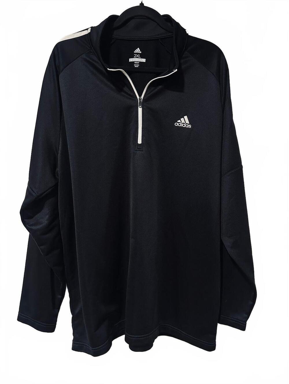Adidas Golf black quarter-zip pullover